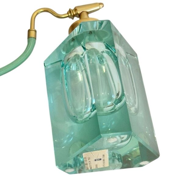 Moser Czechoslovakia Antique Art Deco Large Perfume Bottle Atomizer 1920s Blue - Picture 10 of 13